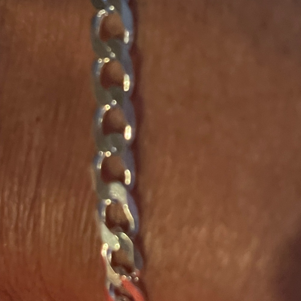 Sterling Silver Bracelet Curb 9” Chain 6MM - Picture 6 of 6